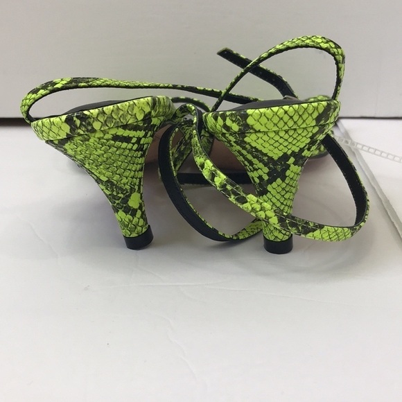 FREE PEOPLE Green Black Salina Strappy Heeled Sandals Size 6 - Picture 6 of 8